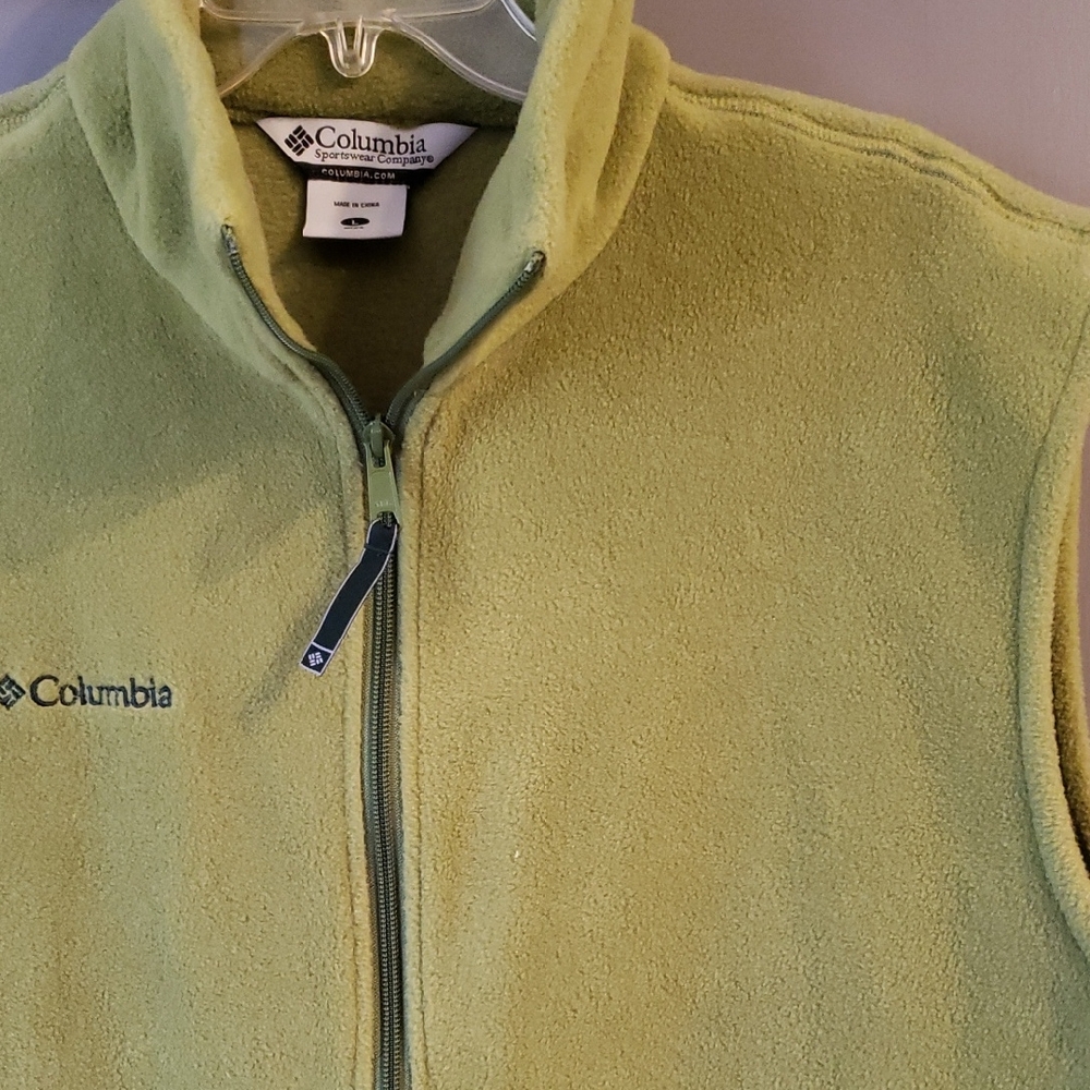 Columbia Green Fleece Vest L